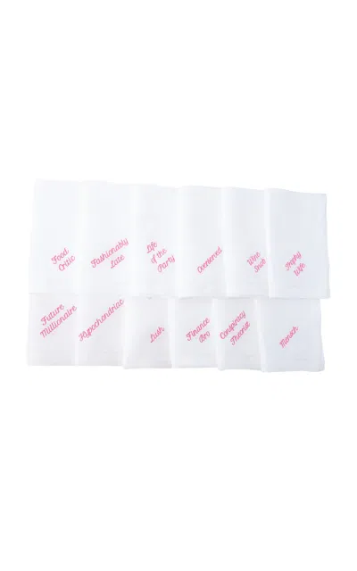 No Reservations - Superlatives Dinner Napkin Set - Pink