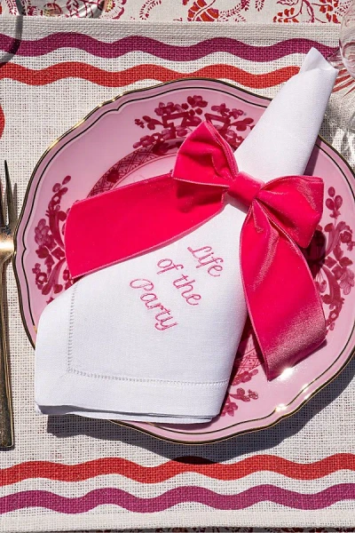 No Reservations Velvet Napkin Bow In Pink At Urban Outfitters