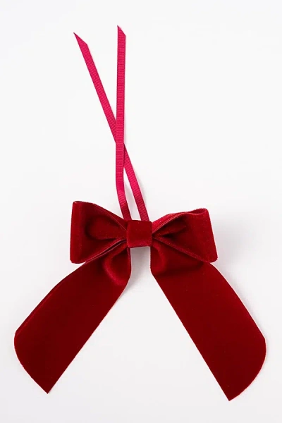 No Reservations Velvet Napkin Bow In Red At Urban Outfitters