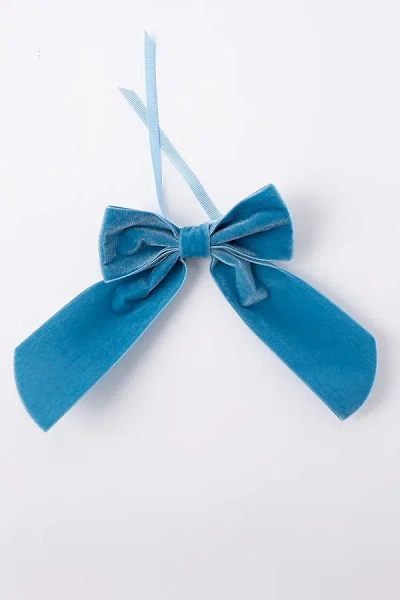No Reservations Velvet Napkin Bow In Sky At Urban Outfitters