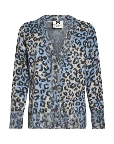 No Secrets Woman Cardigan Azure Size 4 Alpaca Wool, Polyamide, Acrylic In Blue