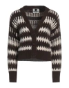 No Secrets Woman Cardigan Dark Brown Size 8 Acrylic, Polyamide, Viscose, Wool