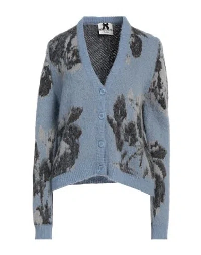 No Secrets Woman Cardigan Light Blue Size 10 Alpaca Wool, Polyamide, Acrylic, Wool, Viscose
