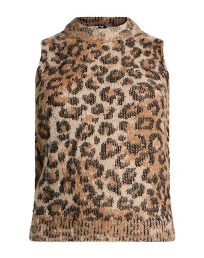 No Secrets Woman Sweater Beige Size 2 Polyacrylic, Polyamide, Alpaca Wool, Wool, Viscose In Brown