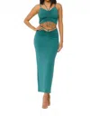 No Vacancy Sunset Two Piece Maxi Set In Teal In Blue