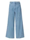 No44 Curved-seam Jeans In Blue