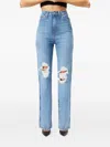 No44 Joy Ripped Jeans In Blue