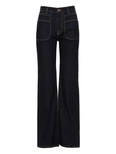 No44 Lily Pocket-detail Jeans In Blue