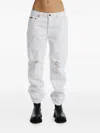 No44 Saint Distressed Jeans In White