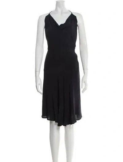 Pre-owned No.6 Cowl Neck Midi Length Dress In Black