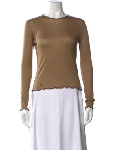 Pre-owned No.6 Crew Neck Long Sleeve Top In Brown