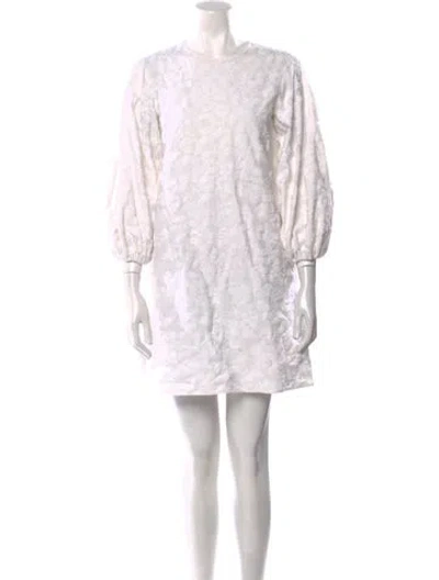 Pre-owned No.6 Crew Neck Mini Dress In White