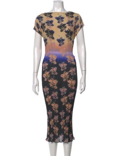 Pre-owned No.6 Floral Print Midi Length Dress In Multicolor