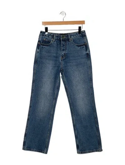 Pre-owned No.6 High-rise Wide Leg Jeans In Blue