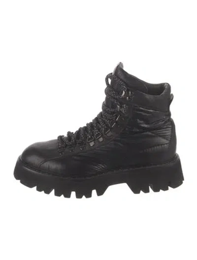 Pre-owned No.6 Leather Hiking Boots In Black