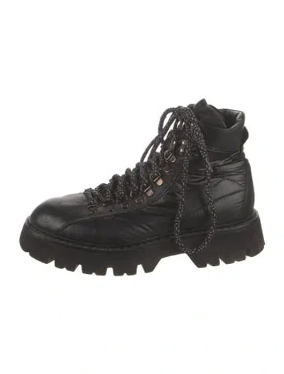 Pre-owned No.6 Leather Lace-up Boots In Black