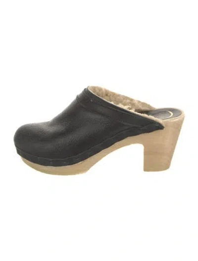 Pre-owned No.6 Leather Mules In Black
