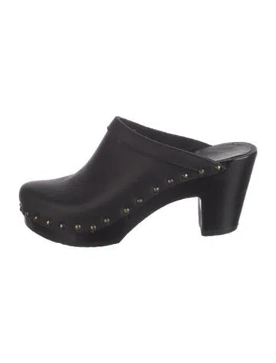 Pre-owned No.6 Leather Mules In Black