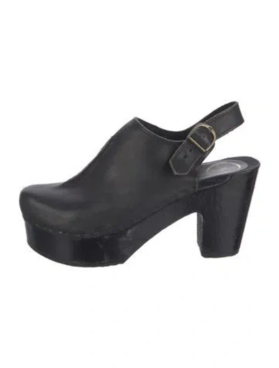Pre-owned No.6 Leather Mules In Black