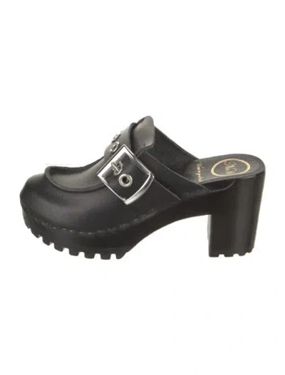 Pre-owned No.6 Leather Mules In Black