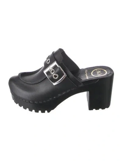 Pre-owned No.6 Leather Mules In Black