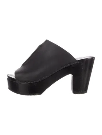 Pre-owned No.6 Leather Mules In Black