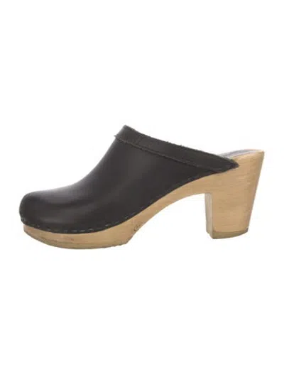 Pre-owned No.6 Leather Mules In Black/neutrals