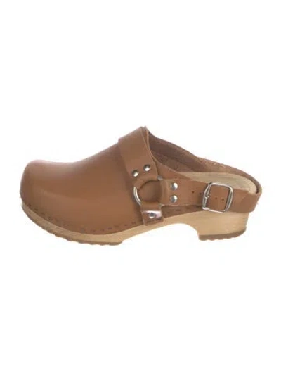 Pre-owned No.6 Leather Mules In Brown