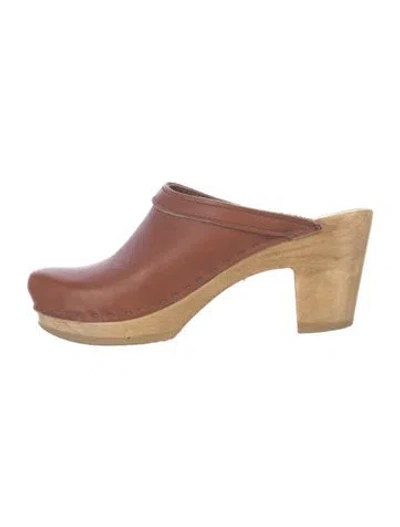 Pre-owned No.6 Leather Mules In Brown