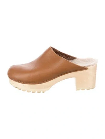 Pre-owned No.6 Leather Mules In Brown