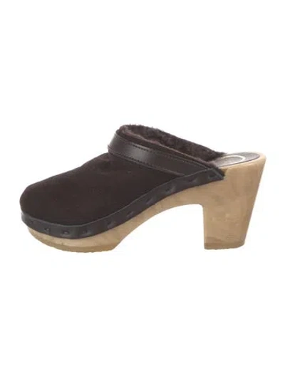 Pre-owned No.6 Leather Mules In Brown