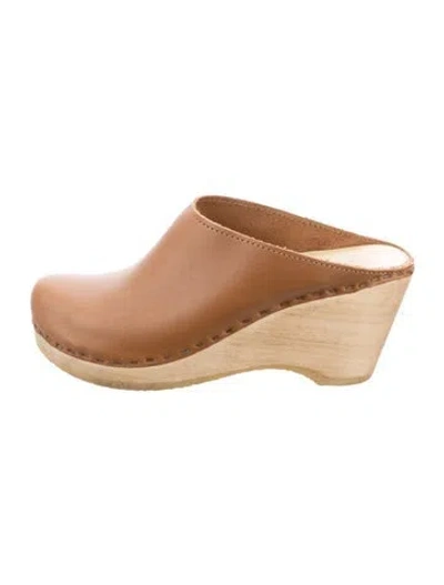 Pre-owned No.6 Leather Mules In Brown
