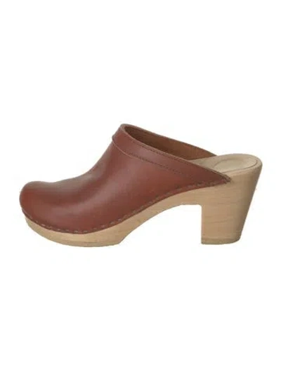 Pre-owned No.6 Leather Mules In Brown