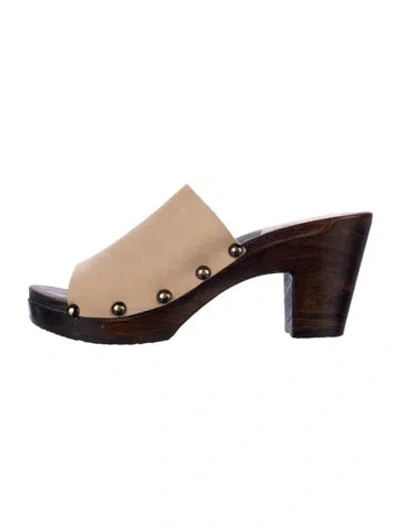 Pre-owned No.6 Leather Mules In Brown