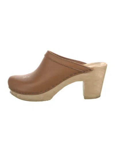 Pre-owned No.6 Leather Mules In Brown