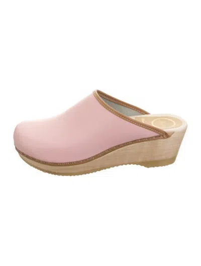 Pre-owned No.6 Leather Mules In Pink