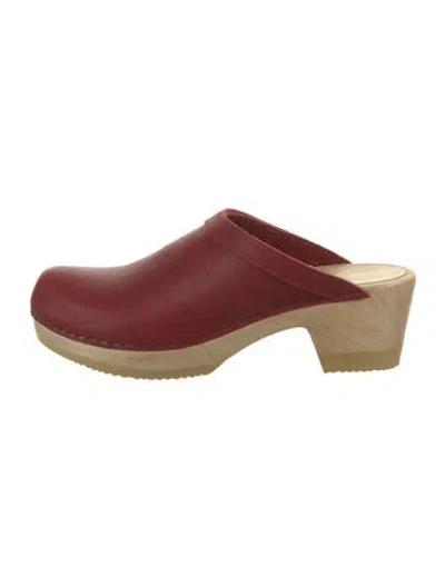 Pre-owned No.6 Leather Mules In Red