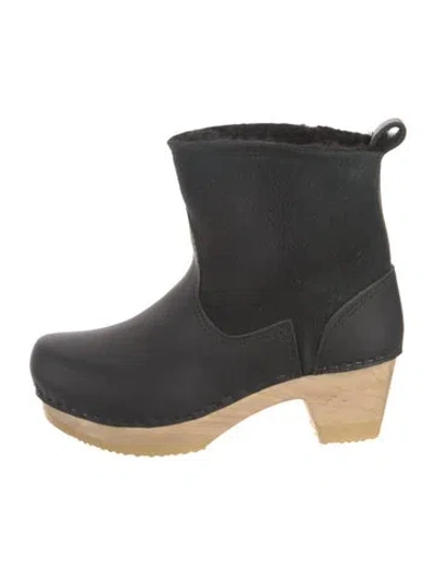 Pre-owned No.6 Leather Rain Boots In Black