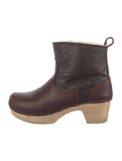 Pre-owned No.6 Leather Rain Boots In Brown