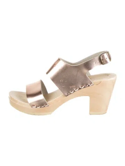 Pre-owned No.6 Leather Sandals In Gold/metallic