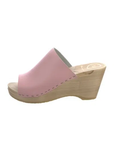 Pre-owned No.6 Leather Slides W/ Tags In Pink