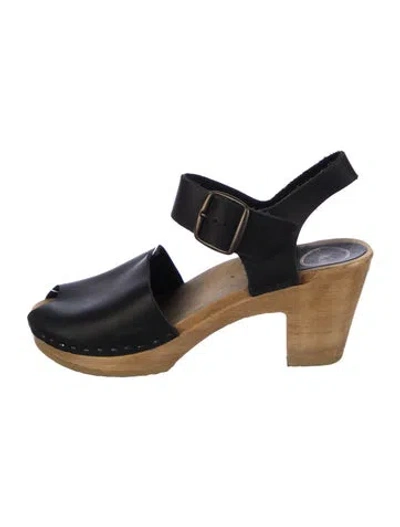 Pre-owned No.6 Leather Slingback Pumps In Black