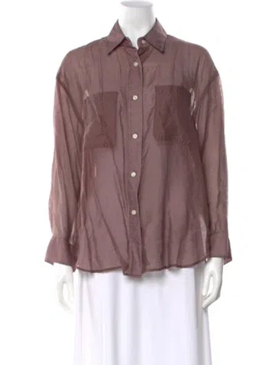 Pre-owned No.6 Long Sleeve Blouse In Pink