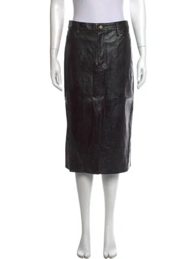 Pre-owned No.6 Midi Length Skirt In Black