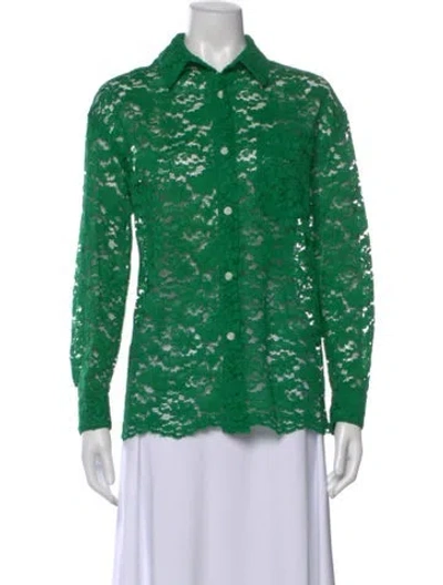 Pre-owned No.6 Nylon Lace Pattern Sweater W/ Tags In Green