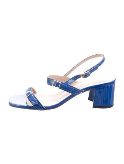 Pre-owned No.6 Patent Leather Sandals In Blue