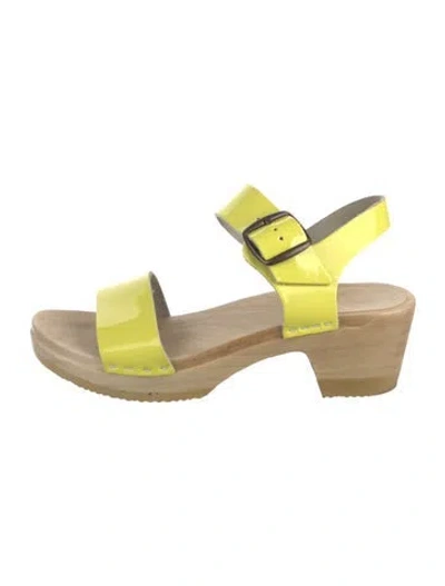 Pre-owned No.6 Patent Leather Sandals In Green