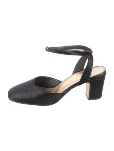 Pre-owned No.6 Ponyhair Pumps In Black
