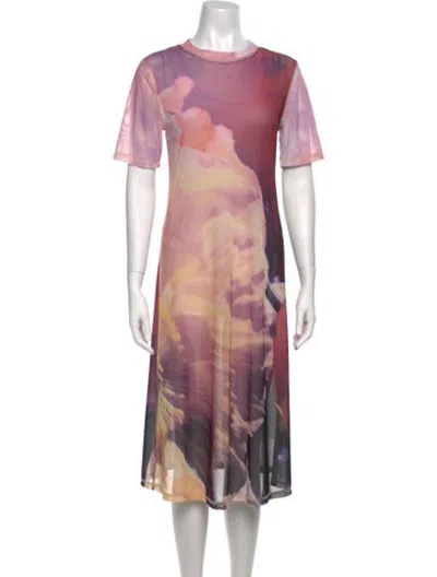 Pre-owned No.6 Printed Long Dress In Pink