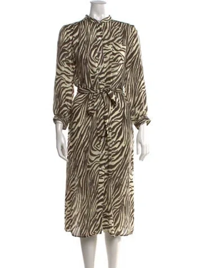 Pre-owned No.6 Silk Midi Length Dress In Multi